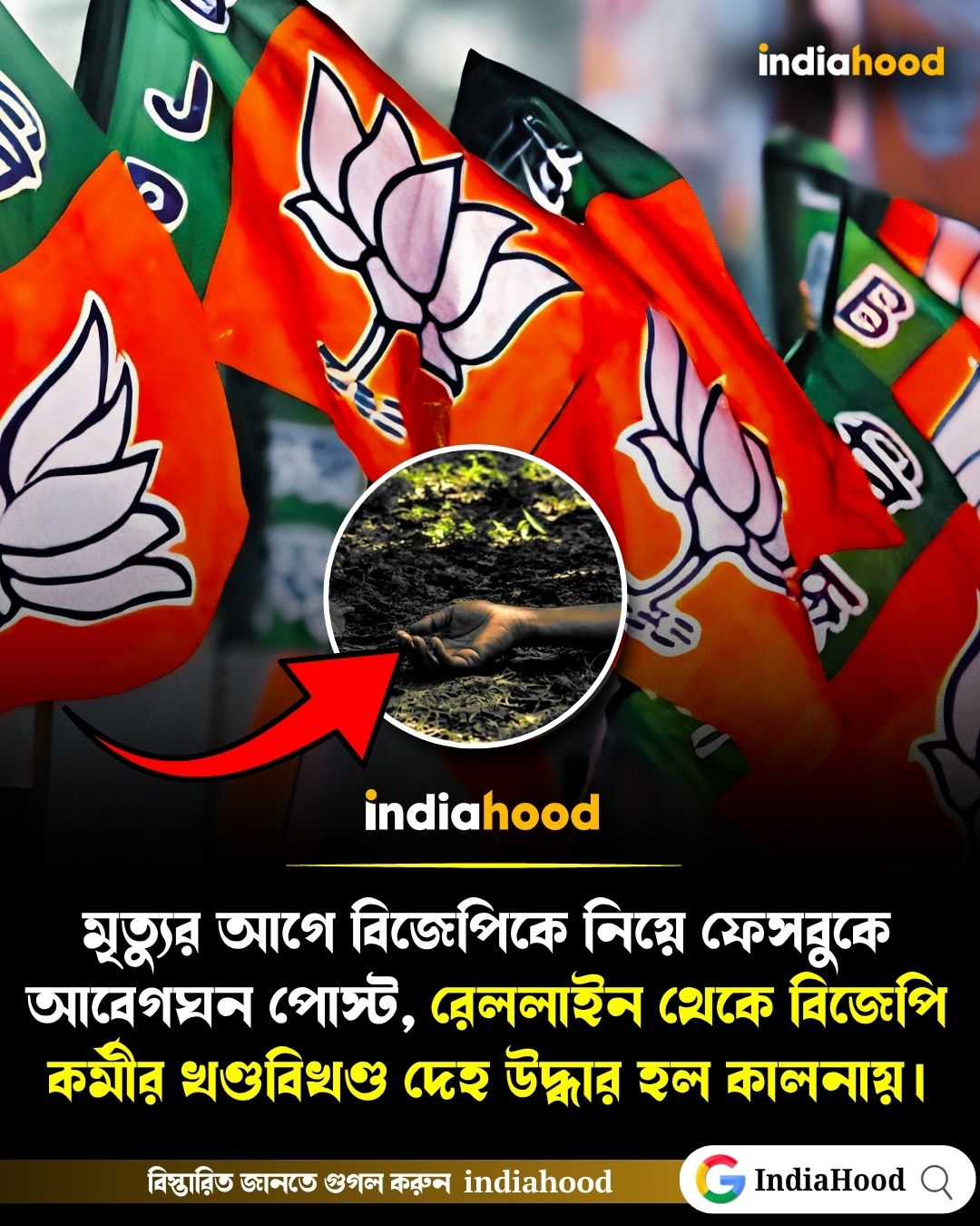 মৃত্যুর আগে ফেসবুকে আবেগঘন পোস্ট, রেললাইন থেকে বিজেপি কর্মীর খণ্ডবিখণ্ড দেহ উদ্ধার কালনায়